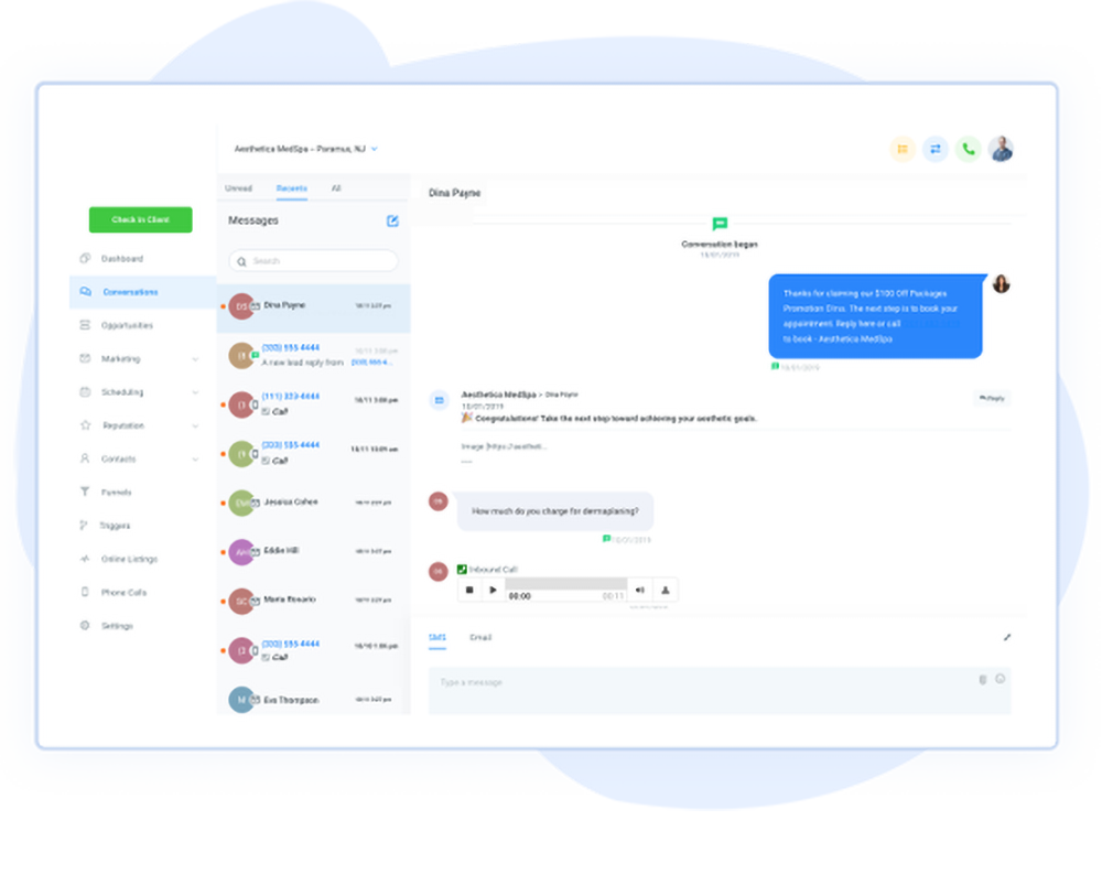Communiceer met leads en klanten